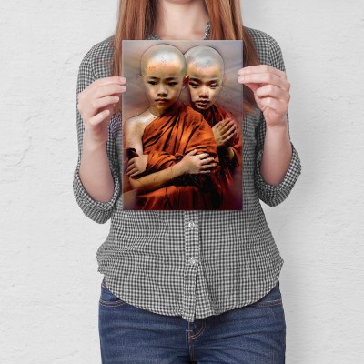 Plakat metalowy Mały Budda Prezent