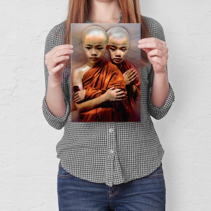 Plakat metalowy Mały Budda Prezent