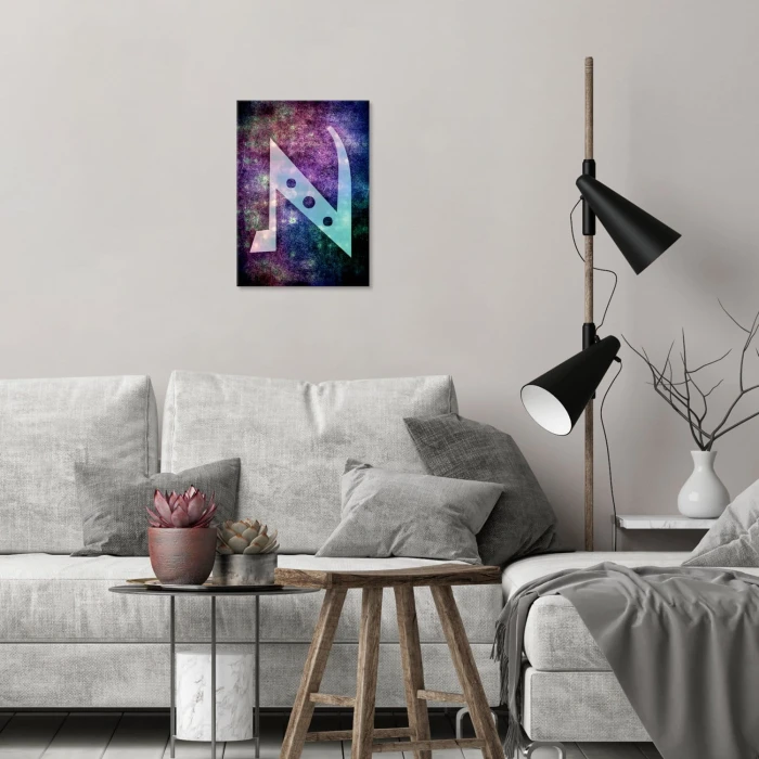 Plakat metalowy Litera N Prezent