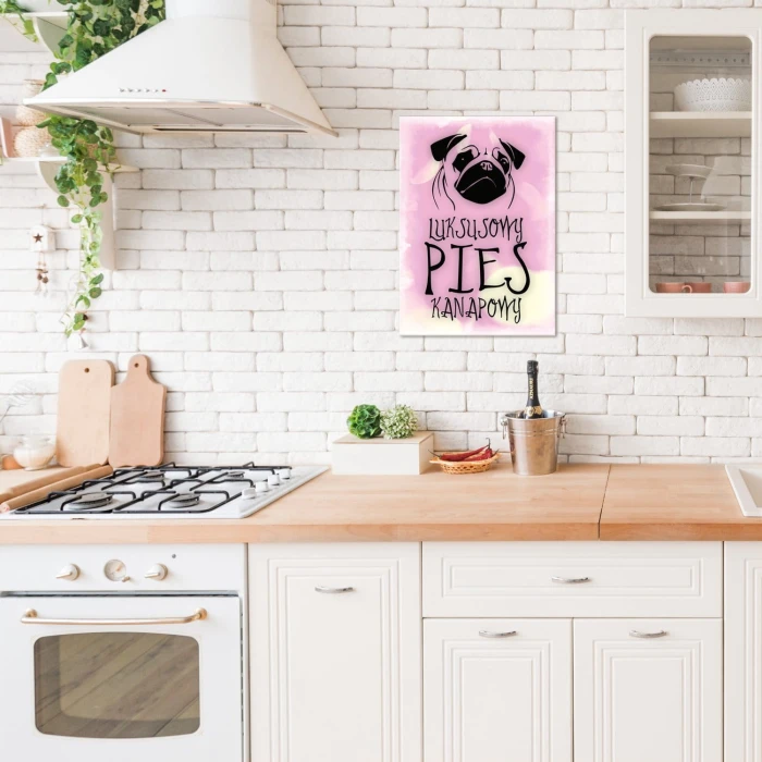 Plakat metalowy Pies kanapowy Prezent