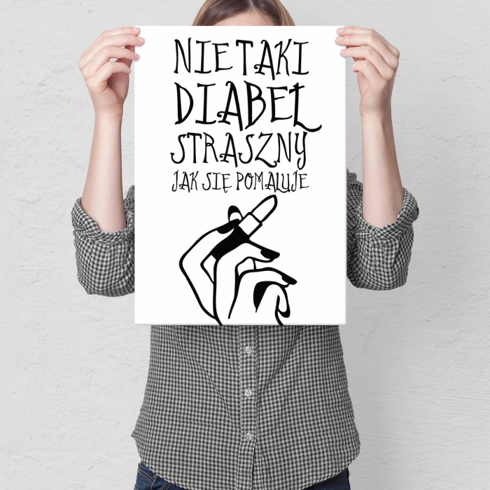 Plakat metalowy Nie taki diabeł straszny Prezent