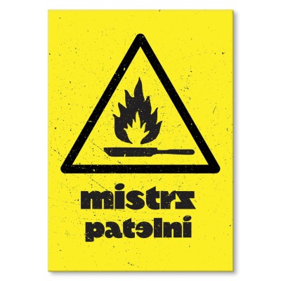 Plakat metalowy Mistrz patelni Prezent