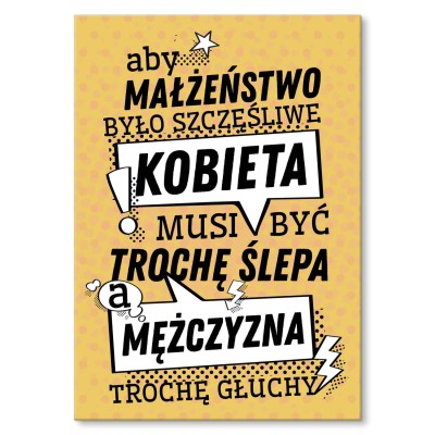 Plakat metalowy Ślepa i głuchy Prezent