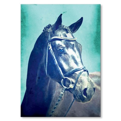 Plakat metalowy Portret konia Prezent