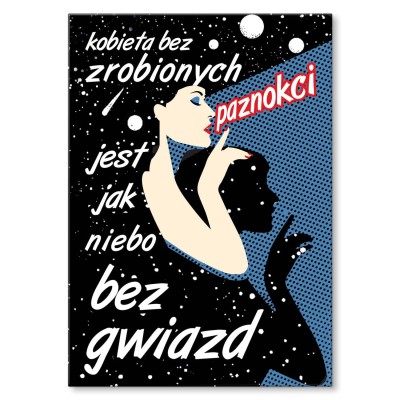 Plakat metalowy Paznokcie Prezent