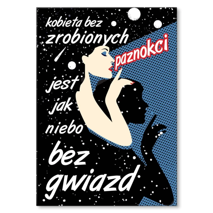 Plakat metalowy Paznokcie Prezent