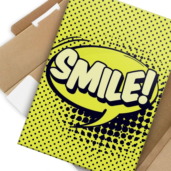 Plakat metalowy Smile komiks Prezent