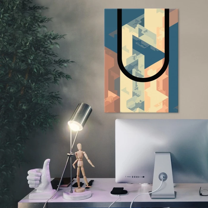 Plakat metalowy Litera U Prezent