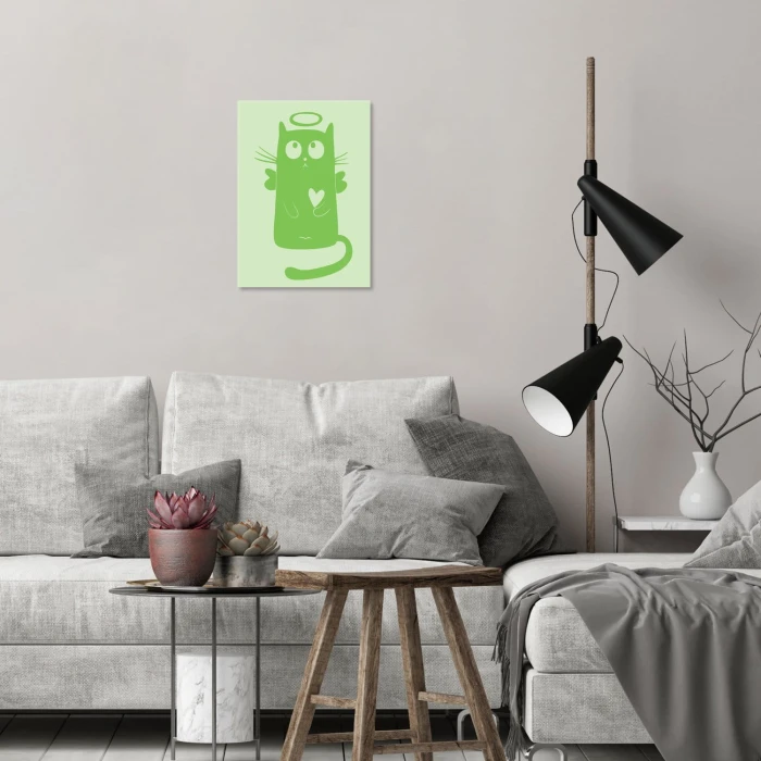 Plakat metalowy Niewinny kotek Prezent