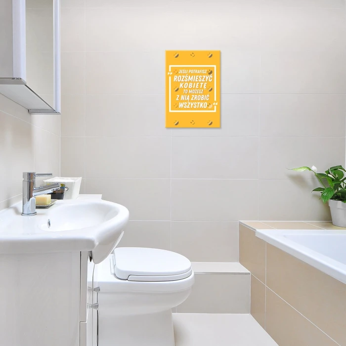 Plakat metalowy Rozśmieszyć kobietę Prezent