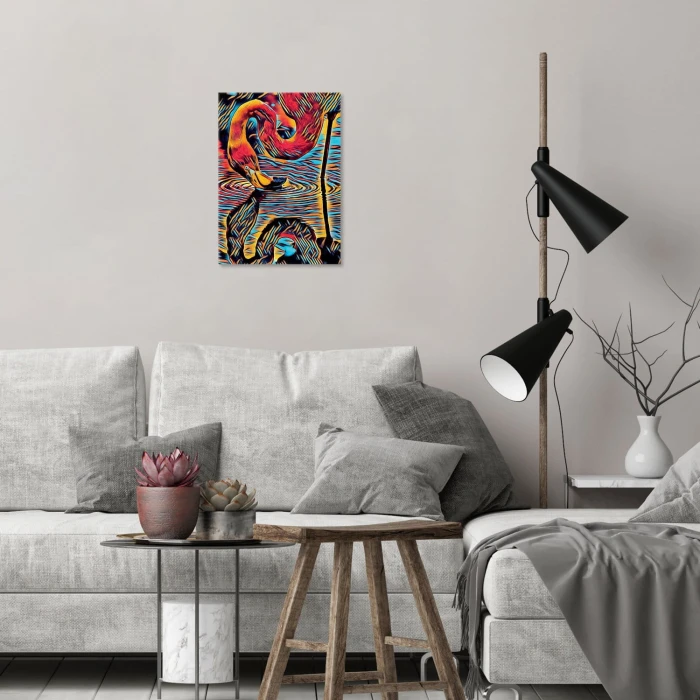 Plakat metalowy Flaming Prezent