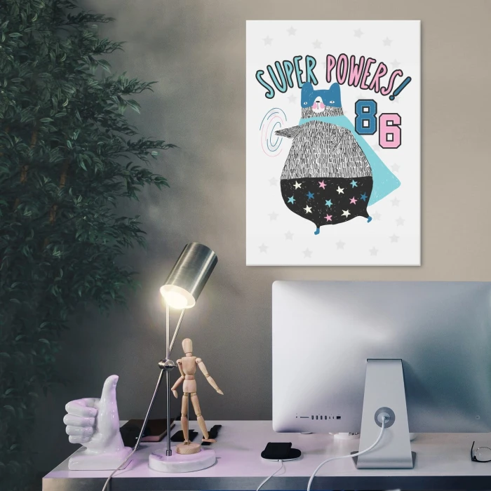 Plakat metalowy Super powers Prezent