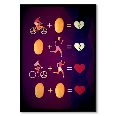 Plakat metalowy Love activity Prezent