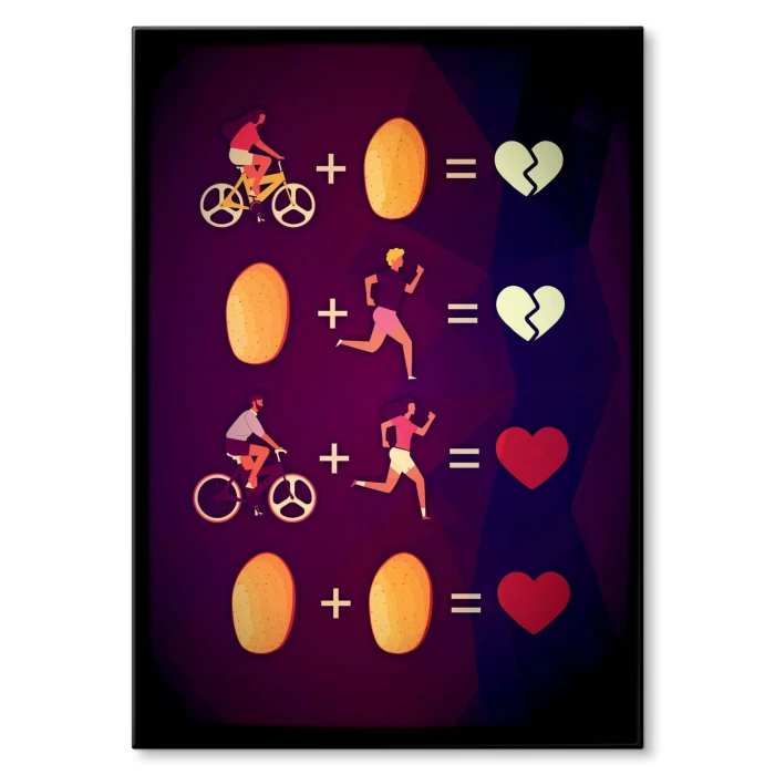 Plakat metalowy Love activity Prezent