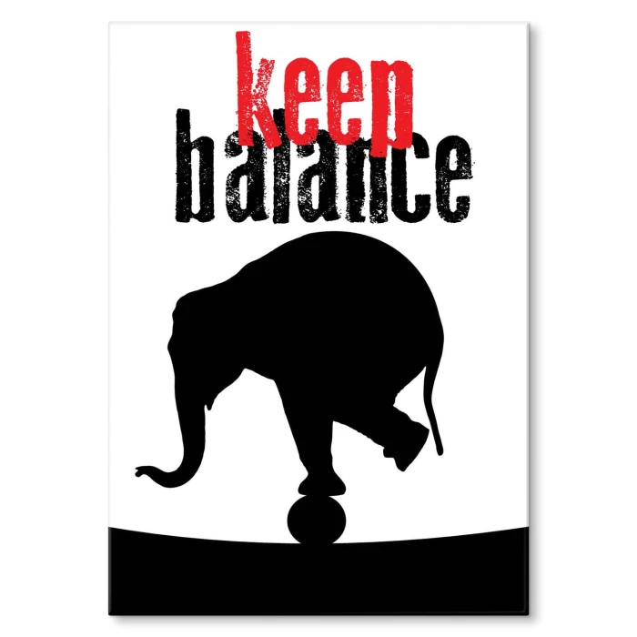 Plakat metalowy Keep balance Prezent