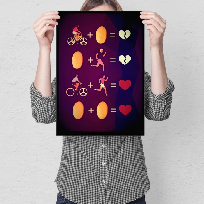 Plakat metalowy Love activity Prezent