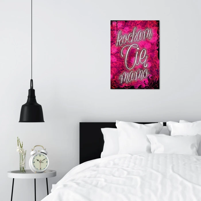 Plakat metalowy Kocham Cię mamo Prezent
