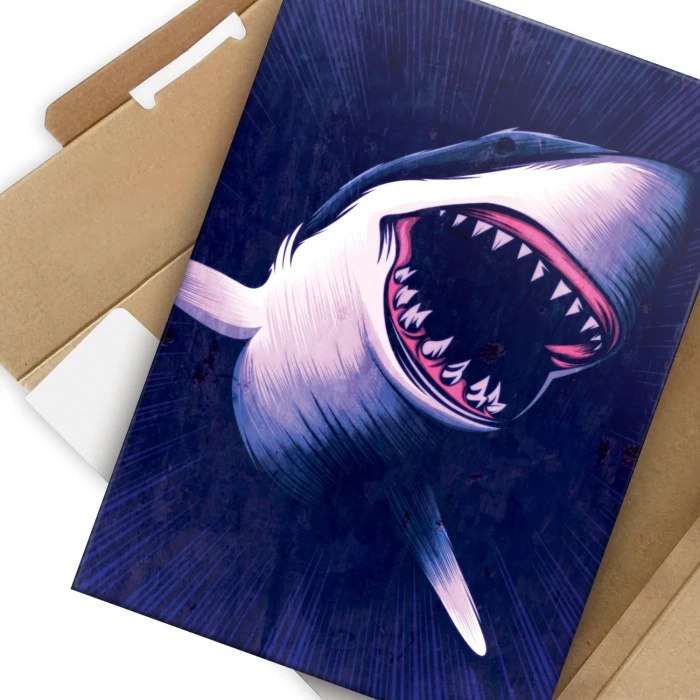 Plakat metalowy Rekin Prezent