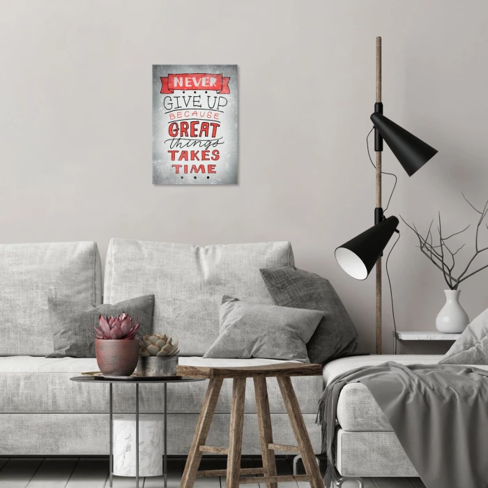 Plakat metalowy Nie poddawaj się Prezent