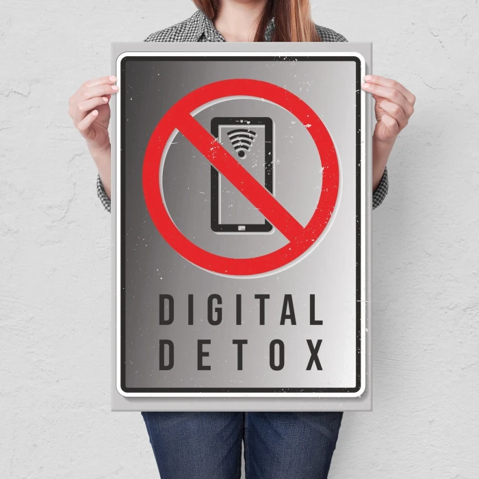 Plakat metalowy DIGITAL DETOX Prezent