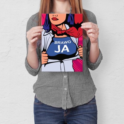 Plakat metalowy Brawo ja Prezent