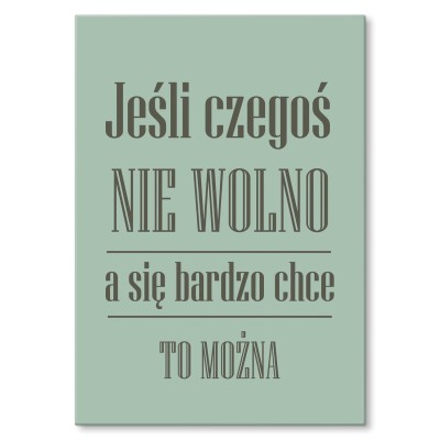 Plakat metalowy Nie wolno Prezent