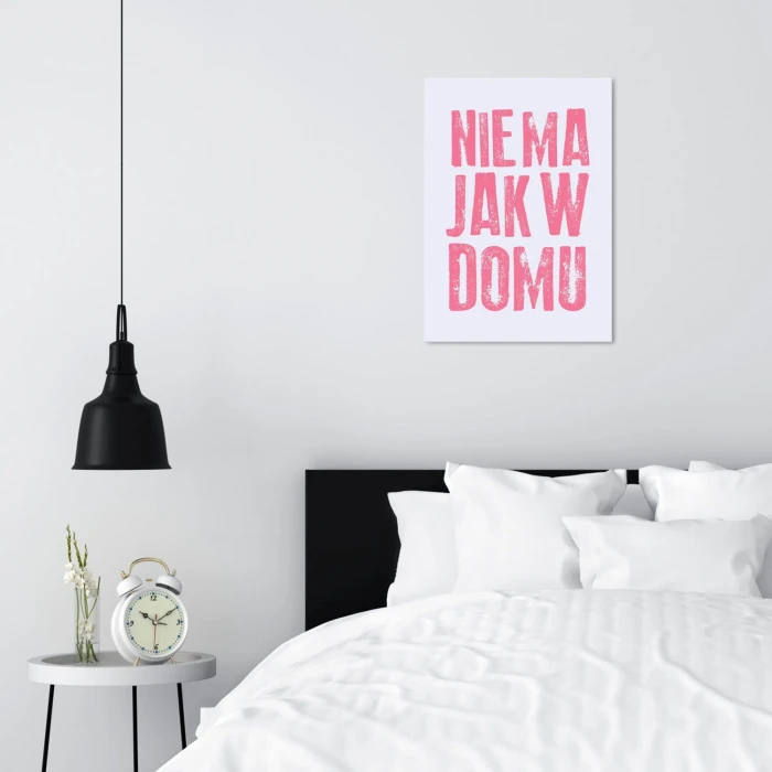 Plakat metalowy Nie ma jak w domu Prezent