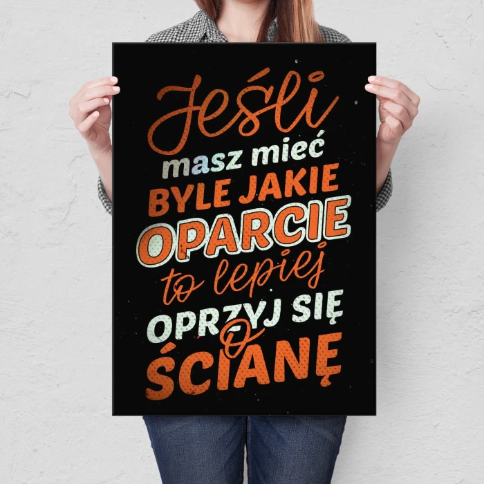 Plakat metalowy Oparcie Prezent