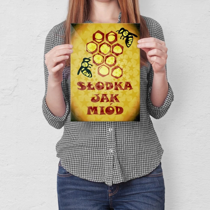 Plakat metalowy Słodka jak miód Prezent