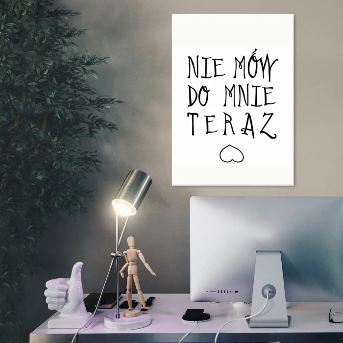 Plakat metalowy Nie mów do mnie teraz Prezent