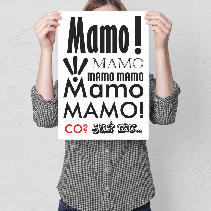 Plakat metalowy Mamo! Prezent
