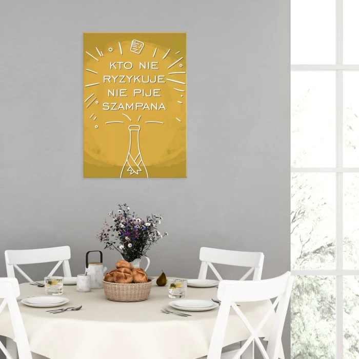 Plakat metalowy Kto nie ryzykuje Prezent