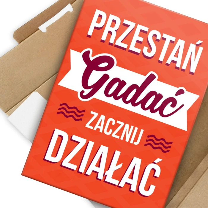 Plakat metalowy Zacznij działać Prezent