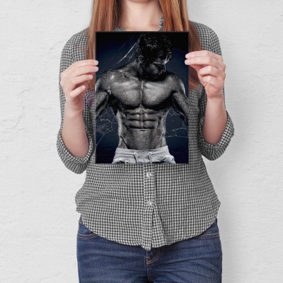 Plakat metalowy Mężczyzna Prezent