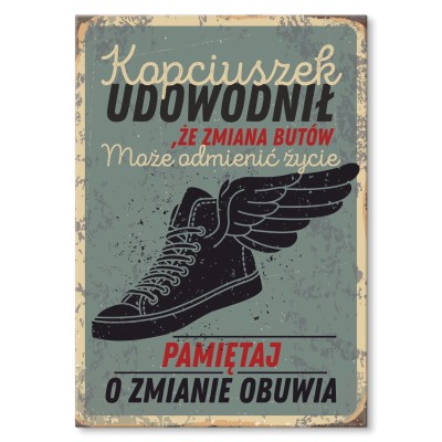 Plakat metalowy Kupciuszek udowodnił Prezent
