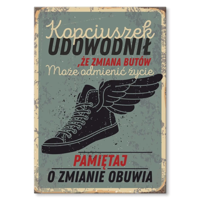 Plakat metalowy Kupciuszek udowodnił Prezent