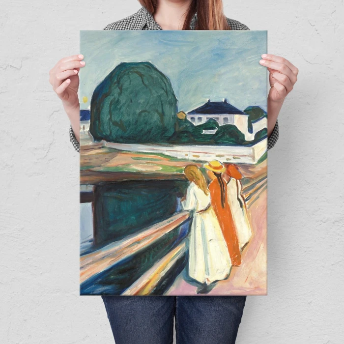 Plakat metalowy Edvard Munch Dziewczyny Prezent