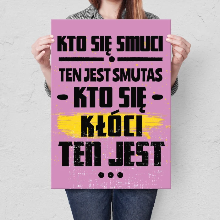 Plakat metalowy Kto się kłóci Prezent