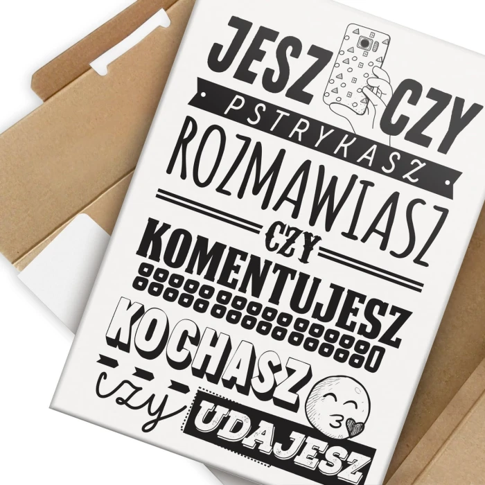 Plakat metalowy Kochasz czy udajesz? Prezent