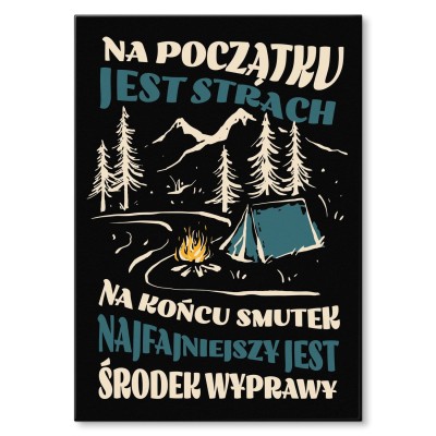 Plakat metalowy Wyprawa Wędrówka Prezent