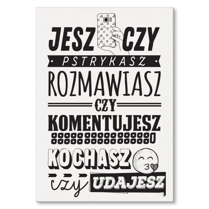 Plakat metalowy Kochasz czy udajesz? Prezent