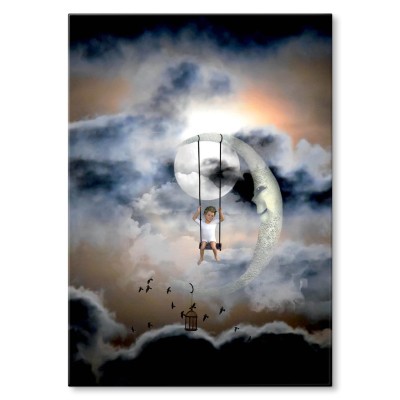 Plakat metalowy Moon dream Prezent