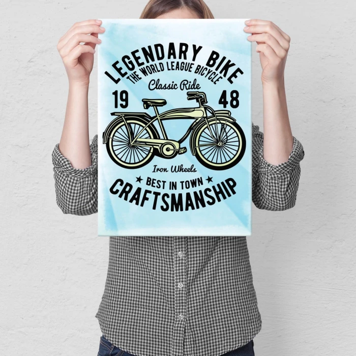 Plakat metalowy Legendary bike Prezent