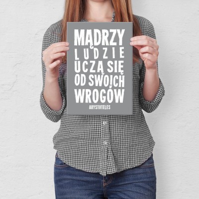 Plakat metalowy Mądrzy ludzie Prezent