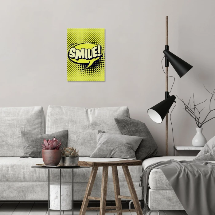 Plakat metalowy Smile komiks Prezent