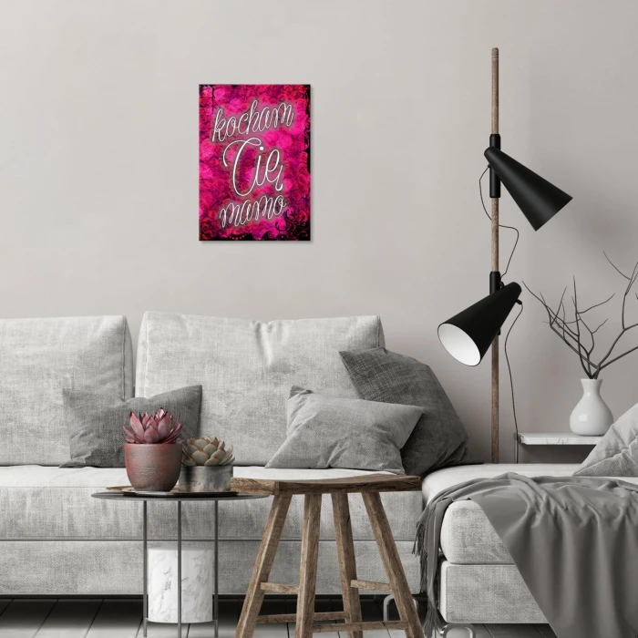 Plakat metalowy Kocham Cię mamo Prezent
