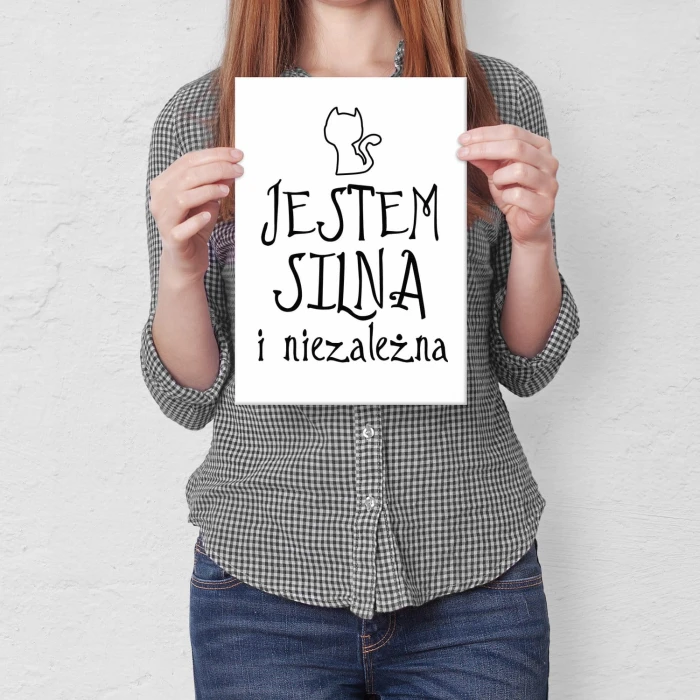 Plakat metalowy Silna i niezależna Prezent