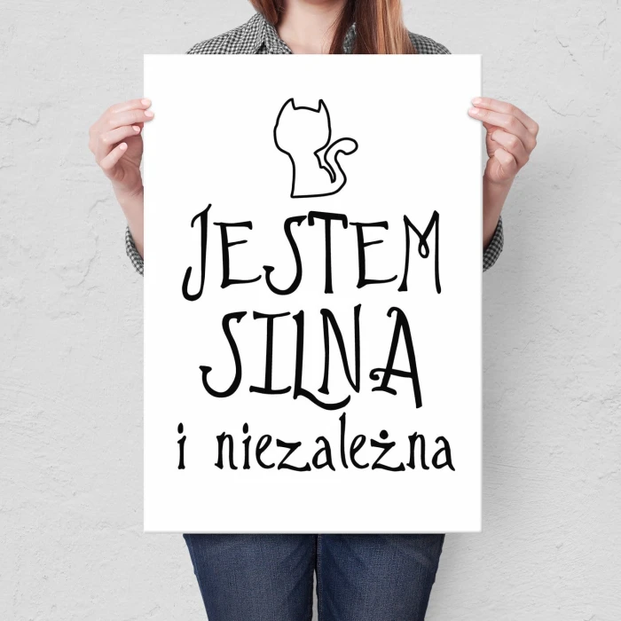 Plakat metalowy Silna i niezależna Prezent