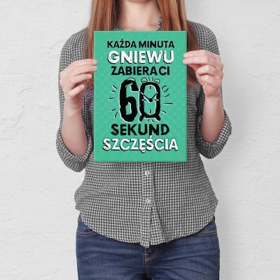 Plakat metalowy Minuta gniewu Prezent