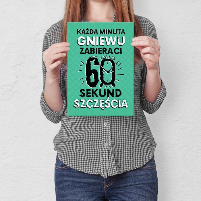 Plakat metalowy Minuta gniewu Prezent